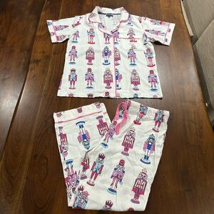 Katie Kime Holiday March Nutcracker Christmas Matching Pant Pajama Set Sz Medium